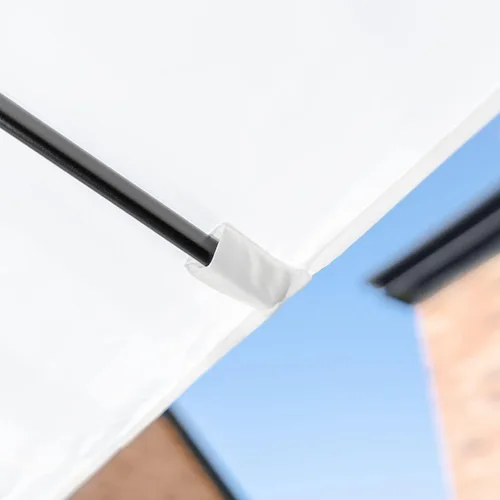 Miniatura 8 de Harrier Parasoles de doble cara de 15 pies – Toldo para patio trasero con cubierta de parasol opcional y pesas base de sombrilla Parasol blanco