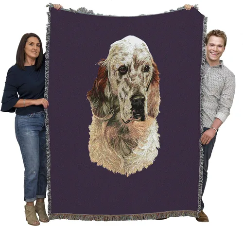 Miniatura 18 de Pure Country Weavers Manta tejida English Setter Blue BG por Robert May - Manta de tapiz de algodón, fabricada en los Estados Unidos, 72 x 54