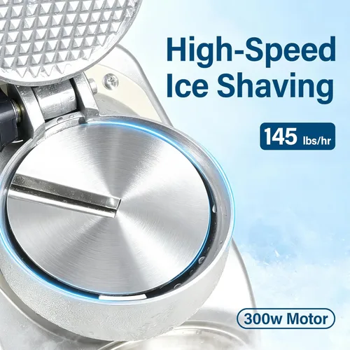 Miniatura 6 de F2C Trituradora de hielo eléctrica Máquina de afeitar de cono de nieve con cuchillas de acero inoxidable 300W 145 lbs/hr para uso doméstico