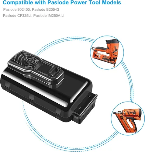Bonacell Paquete de 2 baterías de repuesto de iones de litio de 7.4 V 3500 mAh compatibles con baterías Paslode 902654 902600 916000 902400 B20543