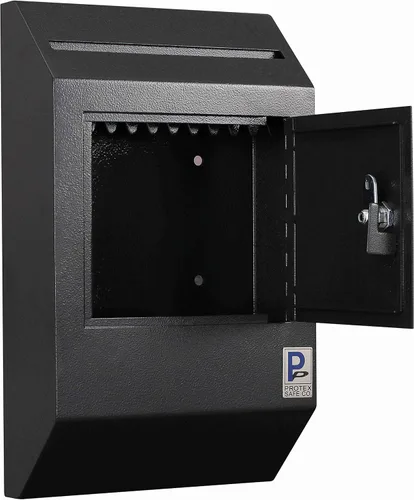 Miniatura 2 de Caja de seguridad Protex Drop Box (WDB-110) -Negro, resistente, bisagra de piano, sugerencias seguras, boletas, correo, dinero, cheques de alquiler