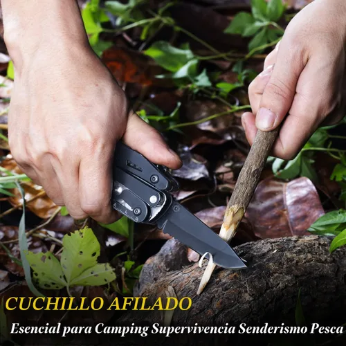 Miniatura 2 de RoverTac, navaja multiuso de bolsillo, cuchillo táctico para campamento y supervivencia, regalos para hombres, papá, esposo, multiherramienta de 18