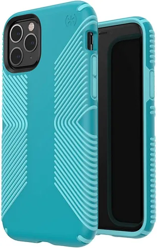 Miniatura 14 de Speck Productos Presidio2 Grip - Funda compatible con iPhone 11 Pro, gris grafito/gris catedral/negro/rojo sangre