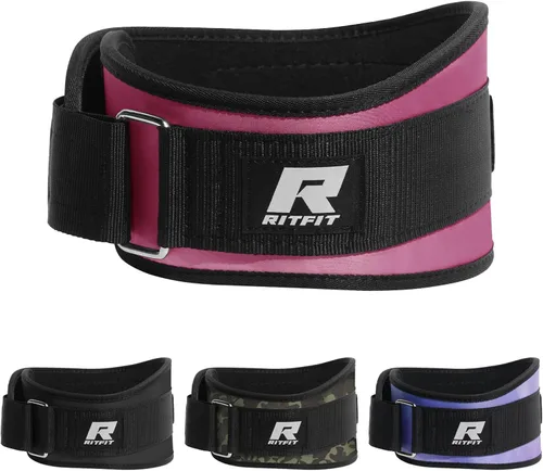 Miniatura 8 de RitFit Cinturón de levantamiento de pesas, ideal para sentadillas, estocadas, peso muerto, propulsores - hombres y mujeres - 6 pulgadas Camuflaje