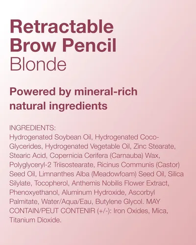 Miniatura 9 de Mineral Fusion Lápiz retráctil para cejas (rubio) – Ganador del premio TZR Beauty Heroes 2025 – Forma y define las cejas con cepillo de carrete