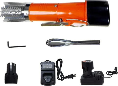 Potente rascador eléctrico de pescado, limpiador de escamas de pescado inalámbrico, removedor automático de escamas de peces con un escalador manual