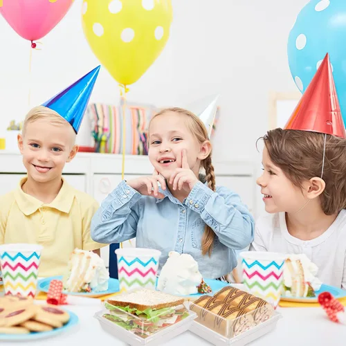 Miniatura 7 de Ocmoiy Cajas pequeñas de charcutería con tapas transparentes, recipientes de papel desechables para alimentos para llevar, cajas de postres de Blanco