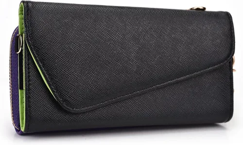 Miniatura 13 de Kroo Cartera de mano con correa de muñeca y correa cruzada para smartphones o phablets de hasta 57 pulgadas funda de transporte embalaje sin