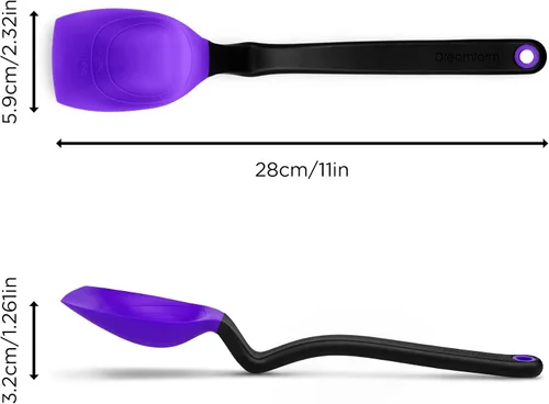 Miniatura 9 de Dreamfarm Supoon - Cuchara de cocina antiadherente para raspar silicona, para servir, mide 0.2 fl oz de cucharadita y 0.5 fl oz de cucharada, 11
