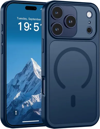 Miniatura 83 de SUPFINE Funda magnética para iPhone 11 Pro Max (compatible con MagSafe) (protección contra caídas de grado militar), delgada, translúcida mate, a