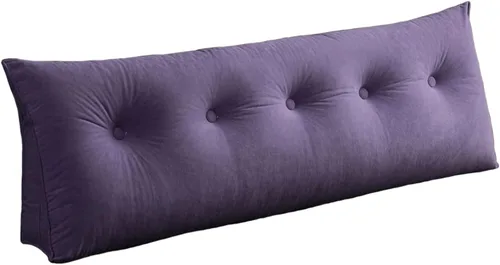 Miniatura 6 de Almohada de cuña para dormir, cabecero de espalda, cojín triangular largo, almohadas de lectura para sentarse en la cama para adultos con funda