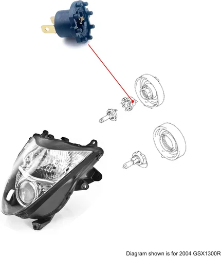 Miniatura 4 de Enchufe de bombilla para faros delanteros, compatible con Suzuki V-Strom DL650 DL1000 Brandit GSF1250 Hayabusa GSX1300R GSX-R600 GSX-R750 GSX-R1000