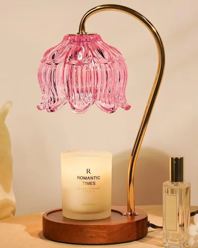 Miniatura 18 de Funistree Paquete de 2 lámparas calentadoras de velas de flores, lámpara de vela con temporizador, regalos de cumpleaños de Navidad para mujeres