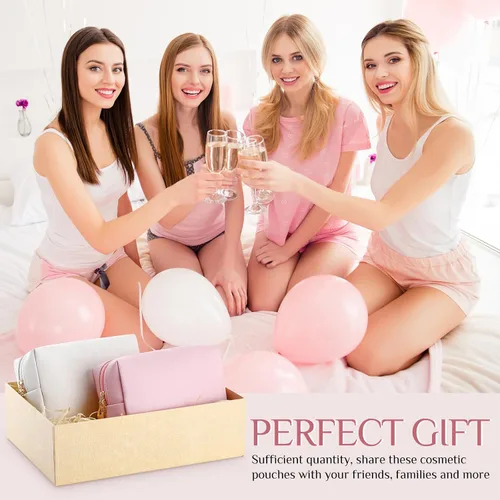 Miniatura 6 de Bolsas de cosméticos a granel de piel sintética para maquillaje, bolsa pequeña, bolsa de aseo de bricolaje, bolsa de aseo personal, organizador
