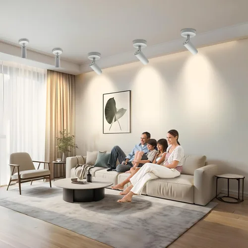 Miniatura 2 de Foco de techo LED 5CCT 2700K/3000K/3500K/4000K/6000K seleccionable regulable, foco de luz empotrada ajustable para interiores, 12 W, CRI 90+