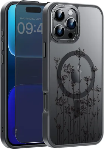 Miniatura 32 de Goodon Funda para iPhone 17 Pro con protector de pantalla de privacidad, compatible con Magsafe, a prueba de golpes, translúcida mate, bonita funda