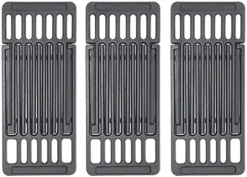 PCBZ0A (paquete de 3) Rejilla ajustable de 6 1/4 pulgadas de ancho para parrillas de barbacoa, parrillas eléctricas de gas, rejillas de parrilla