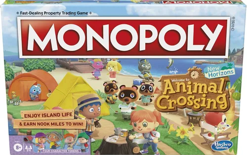 Monopoly Animal Crossing New Horizons Edition - Juego de mesa para niños de 8 años en adelante, divertido juego para jugar para 2-4 jugadores