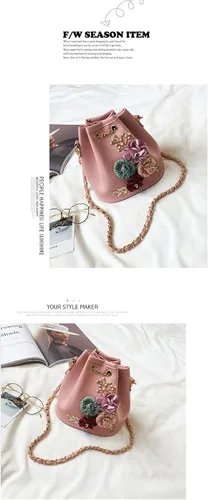 Miniatura 4 de Bzybel - Bolso de mano para mujer, diseño de flores en 3D