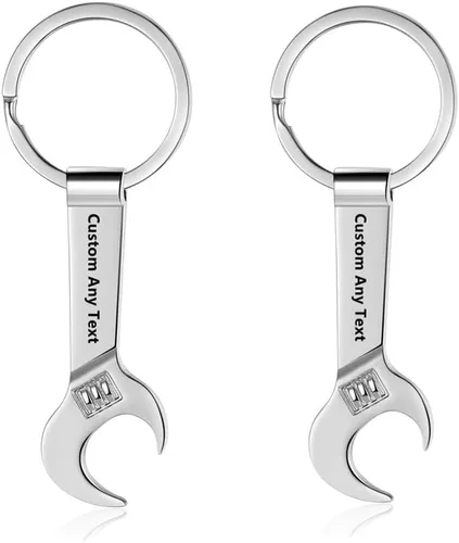 Llavero personalizado para abridor de botellas, llavero personalizado para abridor de botellas de cerveza, grabado cualquier texto, llavero para
