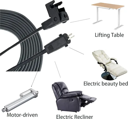 Miniatura 4 de Cable de extensión para motor reclinable 29V2A DC Calbe,Cable de extensión de motor de 10 pies para silla elevadora o salida CC reclinable eléctrica.