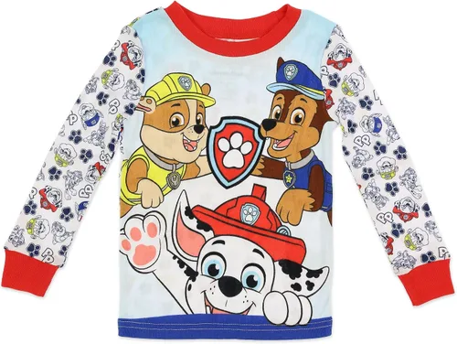 Miniatura 2 de Paw Patrol Conjunto de pijama para niños, pijama de algodón de 2 piezas con pantuflas