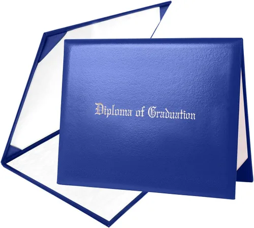 Miniatura 14 de Funda para diploma de 8.5 x 11 pulgadas, certificado acolchado de cuero sintético de graduación (negro)