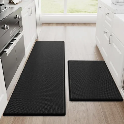 Miniatura 44 de StepRite Tapetes de cocina, 2 tapetes acolchados, antifatiga, para piso, de escritorio, antideslizante, impermeables, oficina, alfombras de 17.3 x