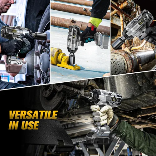 Miniatura 5 de Llave de impacto inalámbrica de 1/2 pulgada compatible con batería Dewalt: Llave de impacto de alto torque de 1700 pies-libras, herramienta