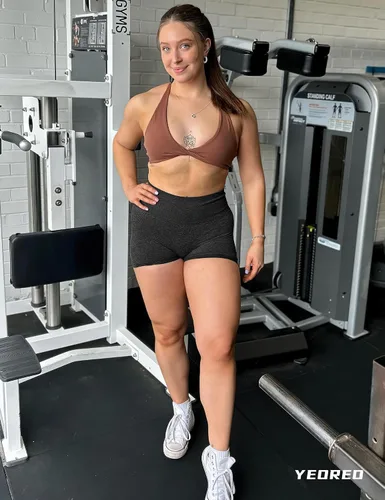 Miniatura 3 de YEOREO - Shorts de ciclismo para mujer, sin costuras, con cintura alta, para entrenamiento, yoga y gimnasio, estilizan tu figura