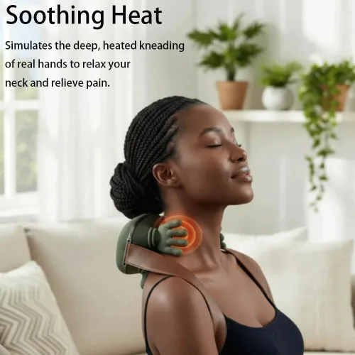 Miniatura 5 de Masajeador de cuello con calor, masajeador de espalda y cuello shiatsu masajeador de cuello y espalda, masajeador de cuello y hombros para aliviar