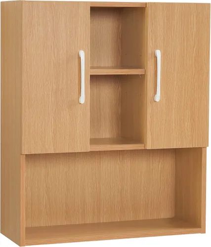 BarberPub Gabinete de peluquería montado en la pared con puertas y bisagras Salon Shop Brief Cottage Gabinete colgante para spa barbería Salon 2205