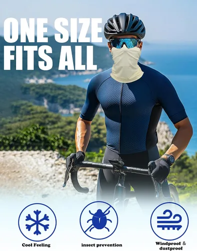 Miniatura 6 de JHYWELL Mascarilla refrescante para el cuello, protección UV, bandana resistente al viento para esquí, pesca, senderismo, ciclismo