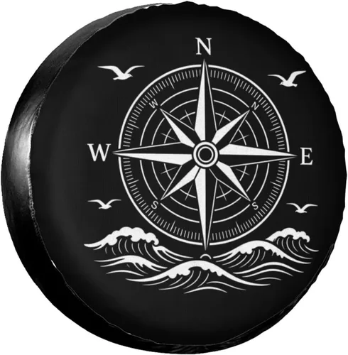 Miniatura 13 de Bee Crown Flowers Embroidery Spare Tire Cover Wheel Protectors Dust-Proof Wheel Tire Cover Fit Trailer, Rv, Sand Many Vehicle 14inch