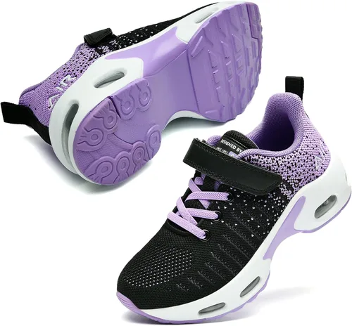 Miniatura 7 de RomenSi Air Athletic - Tenis deportivos para correr para niños y niñas, ligeros, transpirables, tenis deportivos para niños