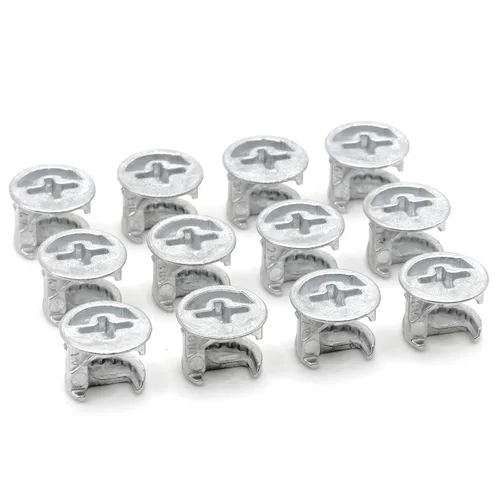 Miniatura 10 de ReplacementScrews Cerraduras de leva excéntricas compatibles con IKEA 103114 (Kullen, Alex, MICKE) Funda con brida - 0.472 in x 0.394 in - Aleación