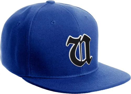 Miniatura 1732 de Daxton Gorra clásica con visera de billete plano con letras del alfabeto inglés antiguo de la A a la Z