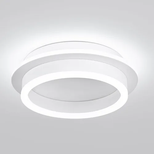 Miniatura 10 de Lámpara de techo LED redonda moderna de montaje empotrado, lámpara de techo LED de 24 W, luz de techo negra pequeña para pasillo, sala de comedor