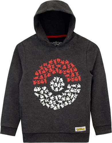 Miniatura 2 de Pokemon Sudadera con capucha de pokeball para niños Gris