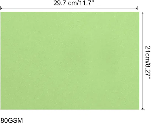 Miniatura 2 de MECCANIXITY 50 Hojas de Papel de Copia de Color 8.3 x 11.7 Pulgadas Papel de Impresora 80gsm Verde Claro para Impresión de Oficina, Copia