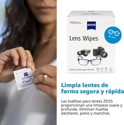 Miniatura 5 de ZEISS - Toallitas de limpieza prehumedecidas para lentes, 80