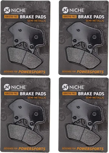 Miniatura 8 de NICHE Juego de pastillas de freno de acero aleado para Harley Davidson Street Glide Dyna Road King Softail 44082-00E delantero trasero semimetálico