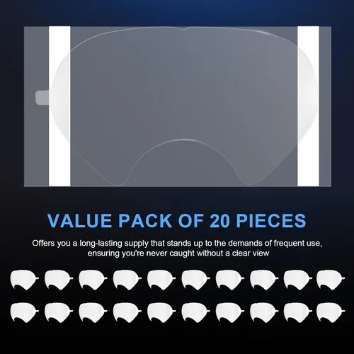 Miniatura 7 de Paquete de 20 protectores faciales, cubierta de lente compatible con máscara respiradora de cara completa 3M 6885, 6900, 6800, 6700, 6000, serie