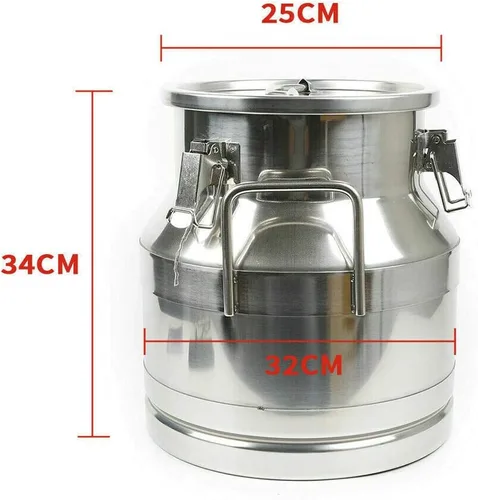 Miniatura 3 de Latas de leche de 20L/5.25 galones-Barriles de transporte de leche de acero inoxidable, cubo de leche, jarra de aceite, barril de vino, barriles