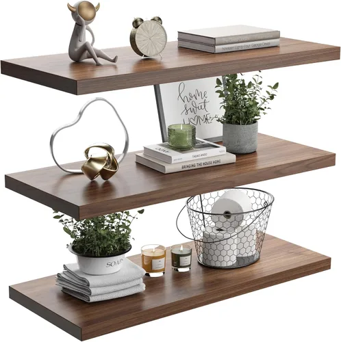 Miniatura 15 de Estante Flotante, Juego de 3 Estantes de Pared, 36 pulgadas de ancho x 12.75 pulgadas de profundidad x 2 pulgadas de alto, Estante Flotante de Pared