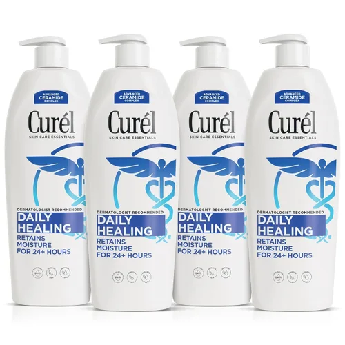 Miniatura 13 de Curel Loción diaria curativa para manos y cuerpo, hidratante nutre la piel seca con complejo avanzado de ceramida, repara la barrera de humedad, 13