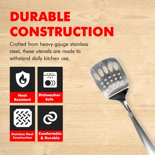 Miniatura 2 de Chef Craft Espátula ranurada de acero inoxidable