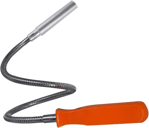 Herramienta de recogida magnética flexible – 23-1/2 pulgadas, 8 libras, imán doblado de serpiente, barrendero recuperador flexible | Regalos para