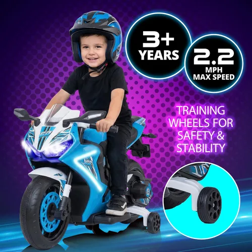 Miniatura 5 de Kid Trax Motocicleta eléctrica con luz de 6 V para niños pequeños, bicicleta para niños pequeños, juguetes para interiores y exteriores, duradera