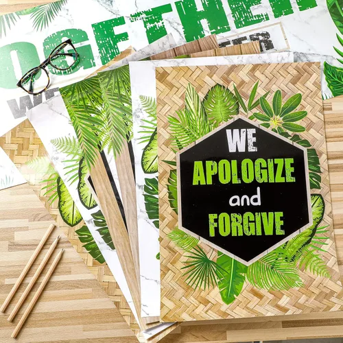 Miniatura 2 de Póster de plantas verdes, decoración de tablón de anuncios, juego de decoración de boletines de vegetación de verano, recortes de plantas